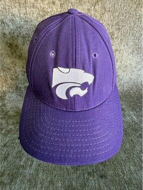 Vintage Kansas State Wildcats Fitted Hat 7 1/2 Legacy USA Green Underbrim
